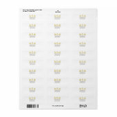Elegante luxe goud folie monogram kerst etiket (Full Sheet)