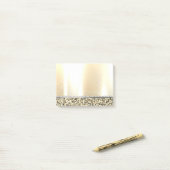 Elegante luxe goud glitters, diamanten, parels post-it® notes (Op bureau)