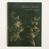 Elegante luxe goud groene zakelijke professional planner (Voorkant)