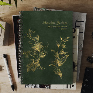 Elegante luxe goud groene zakelijke professional planner