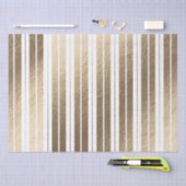 Elegante luxe goud witte gestreepte Kerst Tissuepapier (Craft)