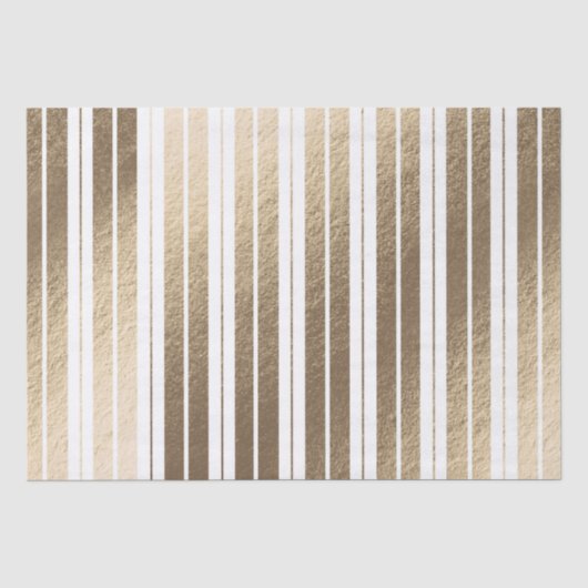 Elegante luxe goud witte gestreepte Kerst Tissuepapier (Voorkant)