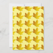 Elegante luxe gouden bladeren Herfst bloemenbruilo Kaart (Achterkant)