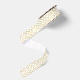 Elegante luxe gouden bloemrijke mandala-patroon grosgrain lint