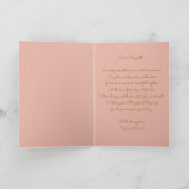 Elegante luxe gouden en zachte roze 70e verjaardag kaart (Binnen)
