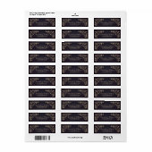 Elegante luxe gouden frame retour etiket (Full Sheet)