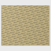 Elegante luxe gouden script vrolijke kerst cadeaupapier (Vlak)