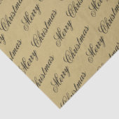 Elegante luxe gouden script vrolijke kerst tissuepapier (Detail)