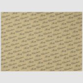 Elegante luxe gouden script vrolijke kerst tissuepapier (Voorkant)