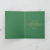 Elegante Luxe Groen en Goud 30e Verjaardag Kaart (Binnen)