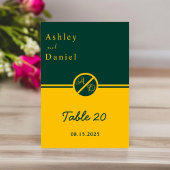 Elegante luxe groen en goud monogram bruiloft kaart