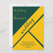 Elegante luxe groene en gouden chique vergulde bru kaart (Voorkant)