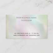 Elegante luxe holografische roze hart klantenkaartje (Achterkant)