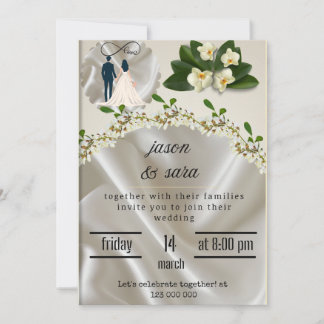 Elegante luxe huwelijksuitnodiging | Bewerkbare sj Save The Date