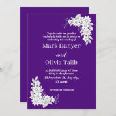 Elegante Luxe Huwelijksuitnodiging - Modern Kaart (Voorkant / Achterkant)