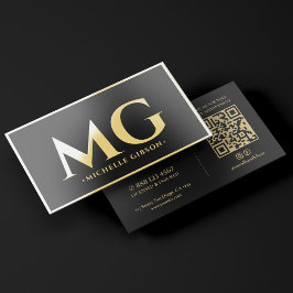 Elegante luxe initialen monogram zwart goud