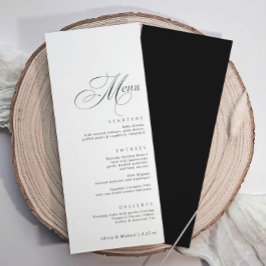 Elegante luxe kalligrafie bruiloft menu