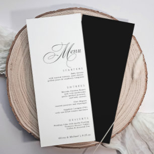 Elegante luxe kalligrafie bruiloft menu