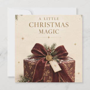 Elegante luxe kerst, mooie cadeauverpakking stijl kaart