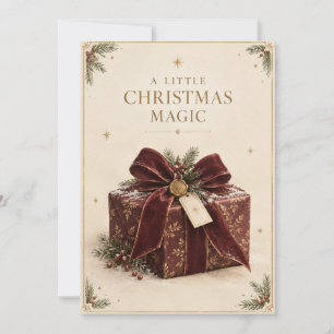 Elegante luxe kerst, mooie cadeauverpakking stijl kaart