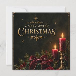 Elegante luxe kerstkaart, fluwelen strik kaart