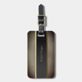 Elegante luxe, leerlook bagagelabel (Voorkant verticaal)