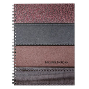 Elegante luxe leersoort bruin zwart notitieboek