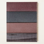 Elegante luxe leersoort bruin zwart planner (Achterkant)