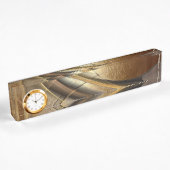 Elegante luxe leersoort naambordje