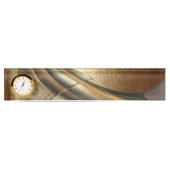 Elegante luxe leersoort naambordje (Voorkant)