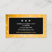 Elegante luxe lichte Sinaasappels sprankelende dia Visitekaartje (Achterkant)