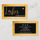 Elegante luxe lichte Sinaasappels sprankelende dia Visitekaartje (Voorkant / Achterkant)