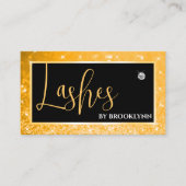 Elegante luxe lichte Sinaasappels sprankelende dia Visitekaartje (Voorkant)