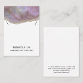 Elegante luxe marmeren agaat KETTING DISPLAY Visitekaartje (Voorkant / Achterkant)