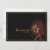Elegante Luxe Metallic Koper Quinceañera Bedankt (Achterkant)
