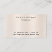 Elegante luxe metallic parel roze hart klantenkaartje (Achterkant)