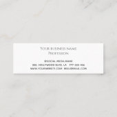 Elegante luxe metallic zacht roze hart klantenkaartje (Achterkant)