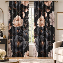 Elegante Luxe Middernacht Bloemrijk Gouden Rozen P