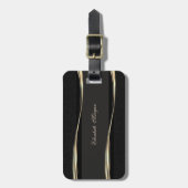 Elegante luxe  modern,goud,zwart = bagagelabel (Voorkant verticaal)