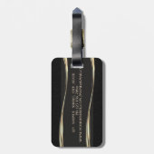 Elegante luxe  modern,goud,zwart = bagagelabel (Achterkant verticaal)