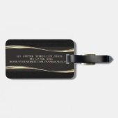 Elegante luxe  modern,goud,zwart = bagagelabel (Achterkant horizontaal)