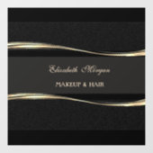 Elegante Luxe Modern, Goud, Zwart Raamsticker (Vel)