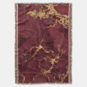 Elegante luxe moderne burgundy goud marmer deken (Voorkant Verticaal)