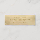 Elegante luxe moderne glinsterende gouden dank u mini visitekaartje (Achterkant)