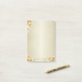 Elegante luxe, namaak gouden rozen post-it® notes (Op bureau)