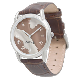 Elegante luxe namaak koeienleer moderne collectie horloge