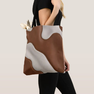 Elegante luxe namaak koeienleer moderne collectie tote bag