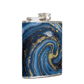 Elegante Luxe Nep Glitter Abstract Marmer Heupfles (Rechts)