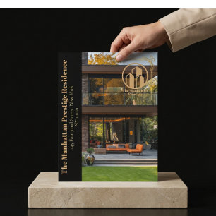 Elegante luxe onroerend goed foto vastgoedlijst flyer