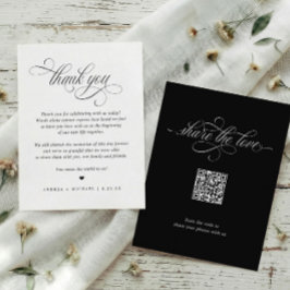 Elegante luxe oude geld bruiloft foto delen bedankkaart